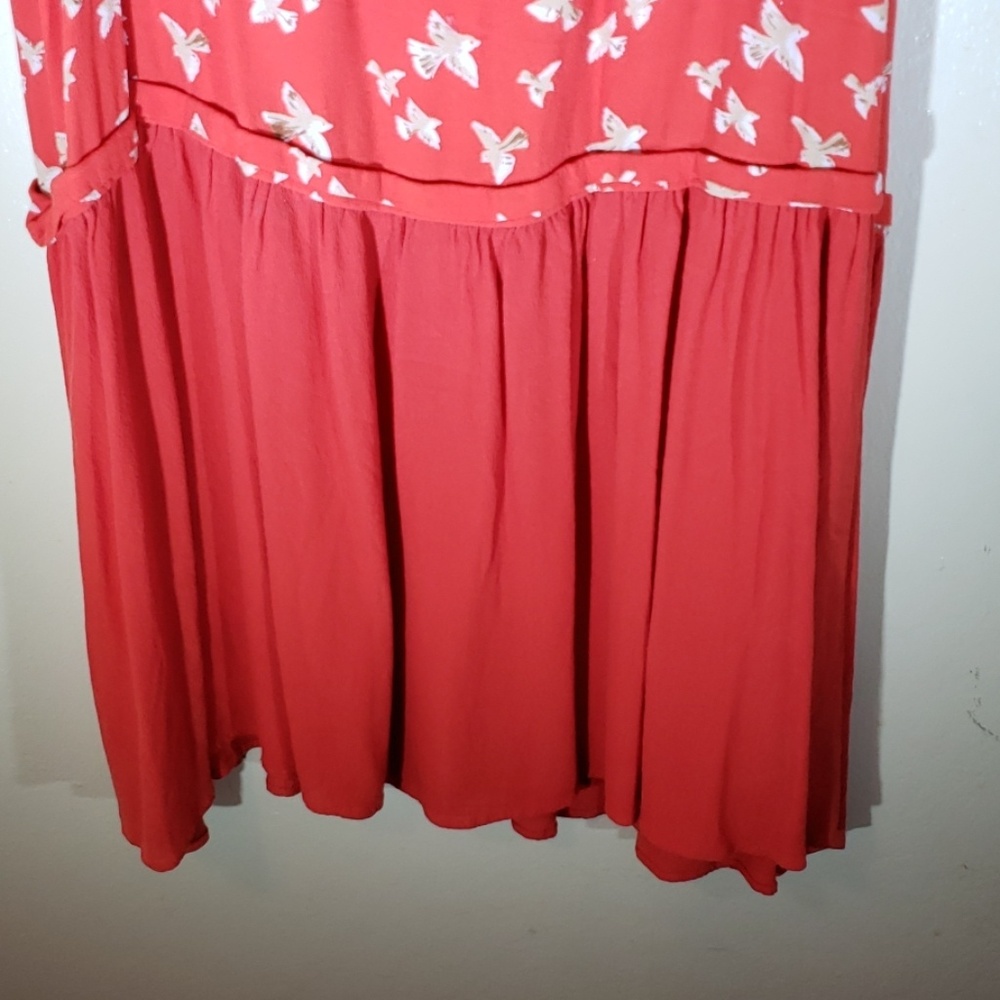 Urban Outfitters Orange Dress Dropwaist Dress - Picture 4 of 8